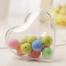 하트 아크릴볼 12cm 투명아크릴볼 꾸미기캡슐, 1개, 투명하트공-12cm
