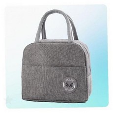 보냉 런치백 도시락 가방 피크닉 휴대 파우치 직장인 학생 외출 보온 단열 기능, 1개, 블랙