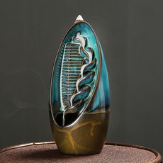 陶瓷左右逢源藍色倒流香薰爐擺件, 步步高藍色