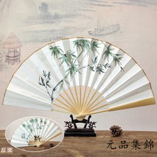 折扇 扇子 漢服配飾月上折扇男電視中國風道具上官透衕款扇子重火古風扇子, 10寸雕刻骨-江南春色,送扇墜, 1個