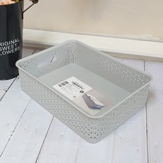 바스켓5호 그레이 30x22x8cm, 단품, 1개