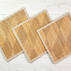 한일의료기 국내생산 쿨 대나무방석 여름 대자리 통풍 쿠션 방석 1인용, 체크그린_1개