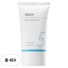 미샤 올 어라운드 세이프 블록 아쿠아 선 젤 SPF50+ PA++++, 50ml, 4개