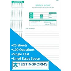 TEST-886E 886-E Scantron 호환 테스트 양식 (25장 팩), 25 Sheet Pack