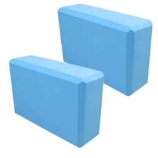 요가 블록 2개 세트 EVA 폼 소프트 표면 볼스터 베개 쿠션 운동 체육관 트레이닝 필라테스 명상, 2pcs, Blue