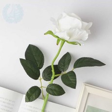 [마켓일등] 장미조화 화이트 벨벳장미 가짜꽃