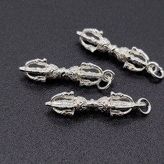 금강저 펜던트 실버 925 불교용품 액막이 부적 수호신 무사고기원, 1개