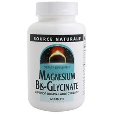 SOURCE NATURALS 甘氨酸鎂錠, 1入, 60顆