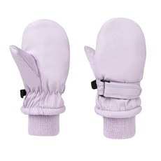 嚴選跨境兒童速滑雪手套1-6歲寶寶保暖防水加絨加厚包指掛繩手套