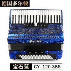 德國多爾頓手風琴 8.48.60.96.120貝司 兒童成人初學專業演奏進口簧 鍵盤式手風琴樂器, 120三排簧藍色出口款+加厚雙肩包, 1個