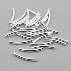 비즈톡 [SVP-92-02]실버파이프 실버925 민자파이프 2x20mm (내경1.4mm)