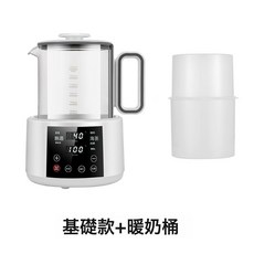 110v伏臺灣美國恆溫電熱水壺養生壺嬰兒調奶器智能恆溫, 白色基礎款+暖奶桶:白色110V美規