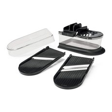 Kyocera Advanced Ceramics 6피스 미니 슬라이서 세트 구성: 만돌린 슬라이서 줄리엔 강판 보관 용기 핸드가드, 1개