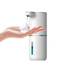 伊德萊斯 自動感應泡沫洗手機 智能皂液器 380ML(免釘壁掛 消毒機 桌面兩用), 白色, 1個