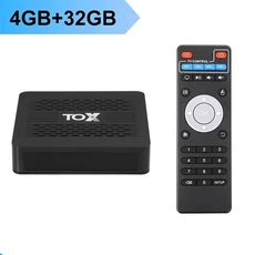 쿠쿠스토어 오리지널 TOX4 스마트 TV 박스 안드로이드 13 4GB BT5.0 1000M 듀얼 와이파이 4K 멀티미디어 플, 01 Eu 플러그, 01 TOX4 4G 32G
