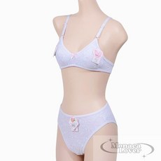 모나카러버 나노실리버 A컵 주니어 2단계 브라팬티세트 학생속옷세트