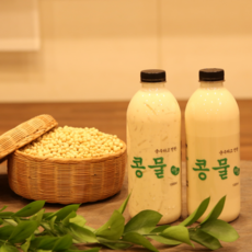 [순진식품] 순수하고 진한 우뭇가사리 콩물 (국내산 콩 100%), 3개, 500ml