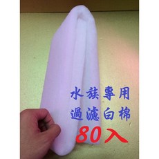 【MIT-台灣製】環保長條型白棉100*13*2cm (40入/80入) 上部過濾/過濾棉/濾水棉/白綿, 1個, 40入