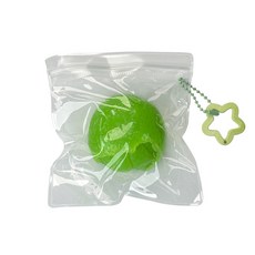 剝皮橘子捏捏超軟解壓玩具球, 變色剝皮橘子 綠變黃 pvc送五角星掛件, 1個