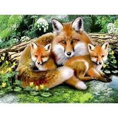 숫자로 그리는 유화 여우 그림 동물 프레임 캔버스 선물프레임리스, 7. 9928682