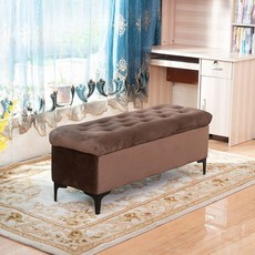 침대 벤치 침실 엔틱의자 80x40x45 소파벤치 의자 보조 연장 베드, 120x43x45 수납, 다크 브라운