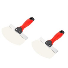 2PCS 버킷 스코트 건식 벽체 석고 스테인리스 스틸 버킷 스코프 -6.5 인치 곡선 윤곽선 블레이드 박격포
