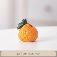 大吉大利陶瓷橘子小花瓶水養綠蘿銅錢草辦公室桌面裝飾小花器擺件, 橘子小花器擺件(小號)