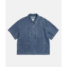 에스피오나지 ESPIONAGE US 데님 청바지 풀오버 워크 Shirt 셔츠 워시드 인디고 매장정품 206604