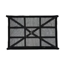 車頂天花板置物網袋 交叉防墜置物網 雙層拉鍊車頂收納網袋 車用置物網, 1個, 方形網, 黑色