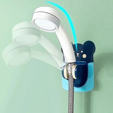 홀더 걸이 샤워기 부착식 각도조절 흡착 거치대, 오렌지