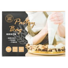 三能 SN79529 16吋塑膠擠花袋100入 拋棄式設計 安全衛生, 白色, 1套