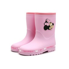 디즈니 미니마우스 카라멜 미끄럼방지 분리형인솔 키즈 레인부츠