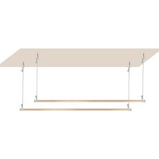 베유타오 나무 침대 캐노피 프레임 조절 가능한 솔리드 우드 폴 걸이 커튼 프레임은 모든 침대에 적합합니다. 2Pcs 48인치입니다., Wood, 1"W x 48"L (Pack