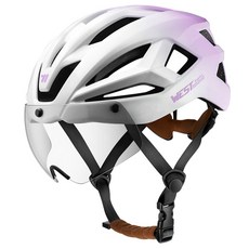 시그니처베이지 자전거 전기 전동 킥보드 고글 헬멧 YPZ128, 화이트 퍼플, 1개