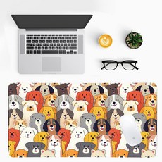 부드러운 미적 게임 가정 꽃무늬 작업 파스텔 미끄럼 사무실 9C 29 매트 가죽, 귀여운 강아지-1