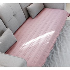 거실용 관리편한 쇼파커버 와이드형 패드 쇼파매트 가을 사계절용 기분전환 쇼파긴방석 봄, 4인용 차콜 스퀘어