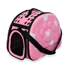 엔터펫 강아지 고양이 숄더 이동가방(완제품), 핑크, 1개