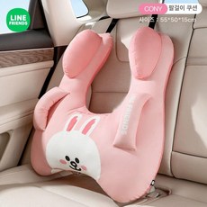 차량용 귀여운 어린이 목쿠션 헤드레스트 안전벨트 쿠션, 1개, 브라운 패밀리 코니 래빗