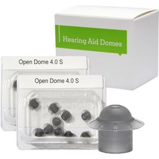포낙 교체용 보청기 돔 2팩20개 액세서리용 유니버설 돔. 파워 소형 10mm 0.39인치, S, Open Dome