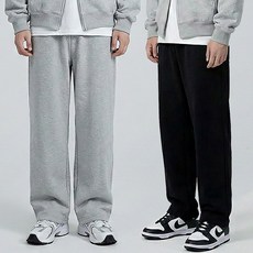 문컬렉션 1+1 2장세트 남녀공용 사계절 트레이닝 팬츠 츄리닝 운동복 데일리 무지 빅사이즈 밴딩 바지 M~3XL