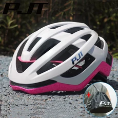 PJT 자전거 헬멧 3D 강화 로드 레이싱 스포츠 남녀 산악 Capacete Ciclismo Mtb 안전모, 01 L(57-61CM), 12 02-Pink-Bag