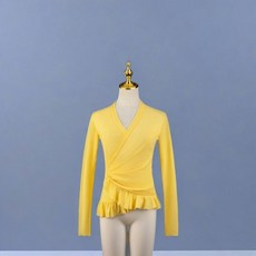 巨匠工廠 朝鮮族古典舞蹈服裝 紗裙飄逸紗衣 中國演出服 練功舞臺擺裙 藝考, 1個, 黃色紗衣,S
