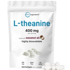마이크로인그리디언트 엘 테아닌 아미노산 L-Theanine 400mg 소프트젤 400정