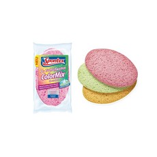 스폰텍스 컬러 믹스 Spontex ColorMix cloth sponge, 1개, 3개입