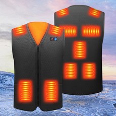스마트 USB 발열 조끼 온열조끼 발열내의 V넥 디자인 발열조끼