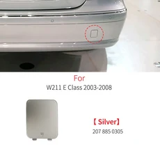 자동차 후면 범퍼 견인 후크 커버 캡 블랙 실버 메르세데스 벤츠 E 클래스 W211 E230 2003-2008 2118800305, 01 China Mainland, 04 Silver