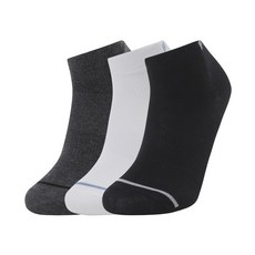 블랙야크 베이직로우삭스세트(3PKS) 공용 흰색 회색 검정 기본 양말 2BYSCXU927, 3개, 화이트,그레이,블랙