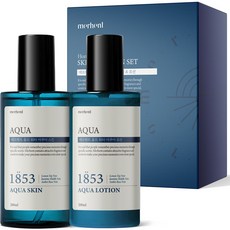 1+1 메르헨트 아쿠아 대용량 스킨 로션 세트 200ml 남자 남성 토너 에멀젼 이멀전, 1세트