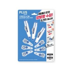 플러스 수정 테이프 3p + 리필 6p WH-605, 혼합색상, 1세트