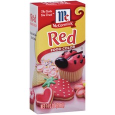 맥코믹 식용 색소 레드 30ml McCormick Red Food Color 1 fl oz, 1개